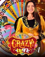 Crazy Time live game no bg77 cassino com entretenimento ao vivo para jogadores do Brasil